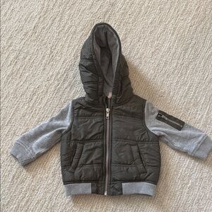 Olive and Gray Zip Up Jacket